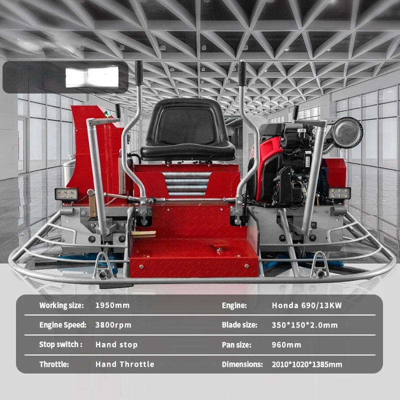 Power Trowel Full Hydraulic Driving Hydraulic Ride On Power Trowel Concrete Machine