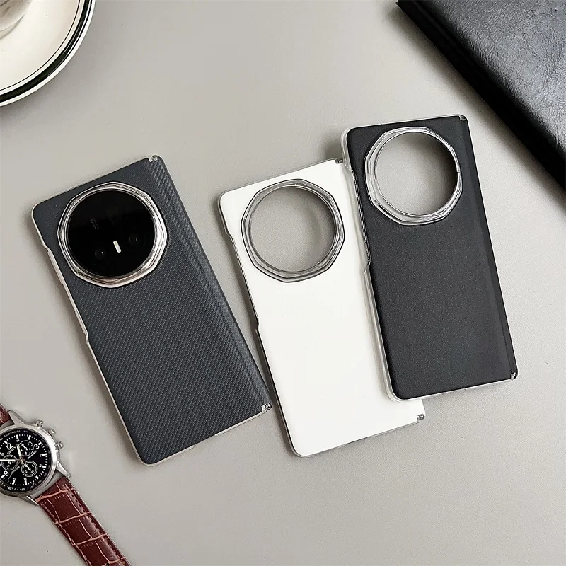 Clear Bumper Case with PU Leather Hinge Protection Cover