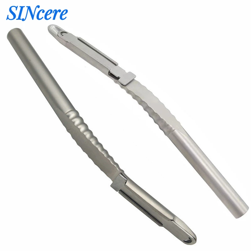 

1pc Dental Implant Bone Scraper Stainless Steel Dental Surgical Collector Straight and Curved Implant Instrument