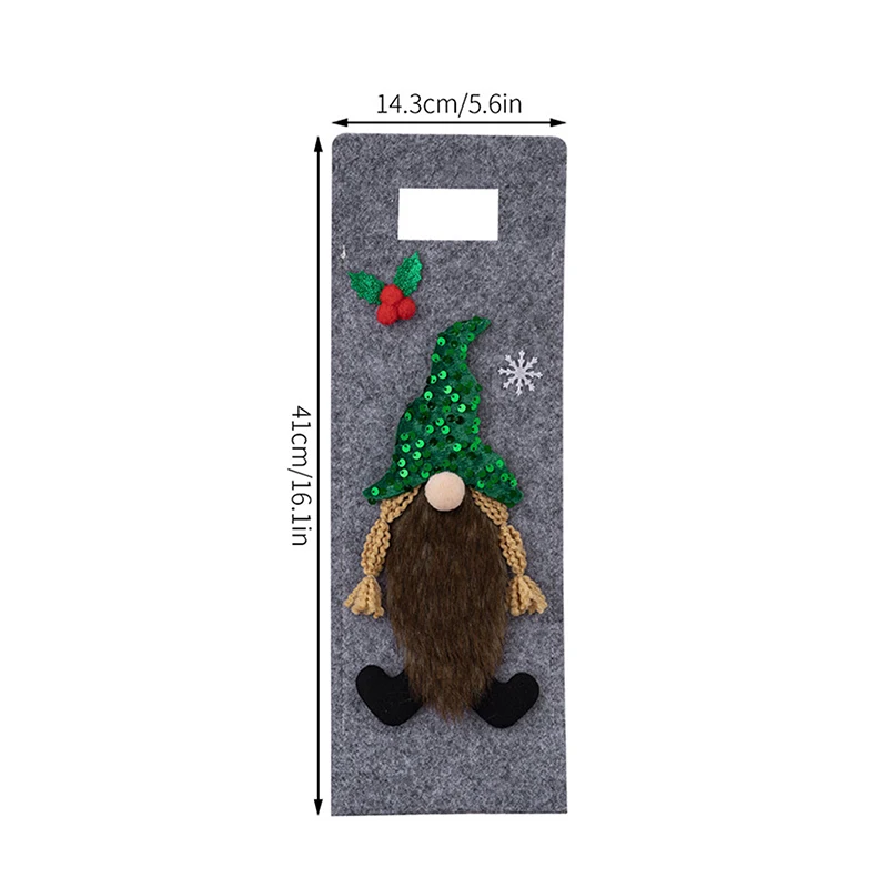 Christmas Rudolf Wine Bottle Cover Party Decoration Dwarf Wine Bottle Decor For Home Xmas Ornaments Happy New Year Supplies