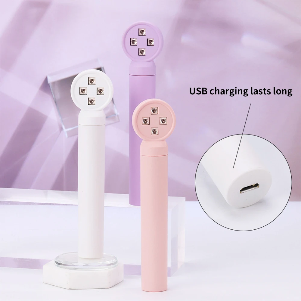 LINMANDA Mini UV Light Lamp Flashlight 12W UV Gel Glue Curing Lamp Handheld USB Rechargeable UV LED Nail Quick Drying Light 4