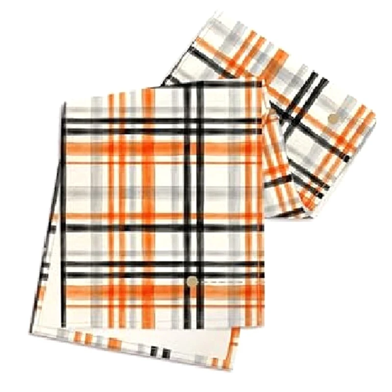 

Autumn Lineplaid Printed Table Flag Linen Durable Table Cloth Party Setting Ceremonial Table Towel Dining Table Decor