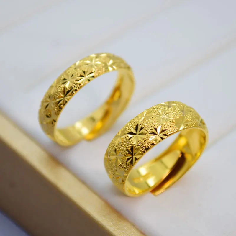 남녀공용 패션 14K 골드 반지, 결혼 약혼 고급 주얼리, 고급 안개꽃 반지, 퇴색하지 않는 고급 주얼리 선물 