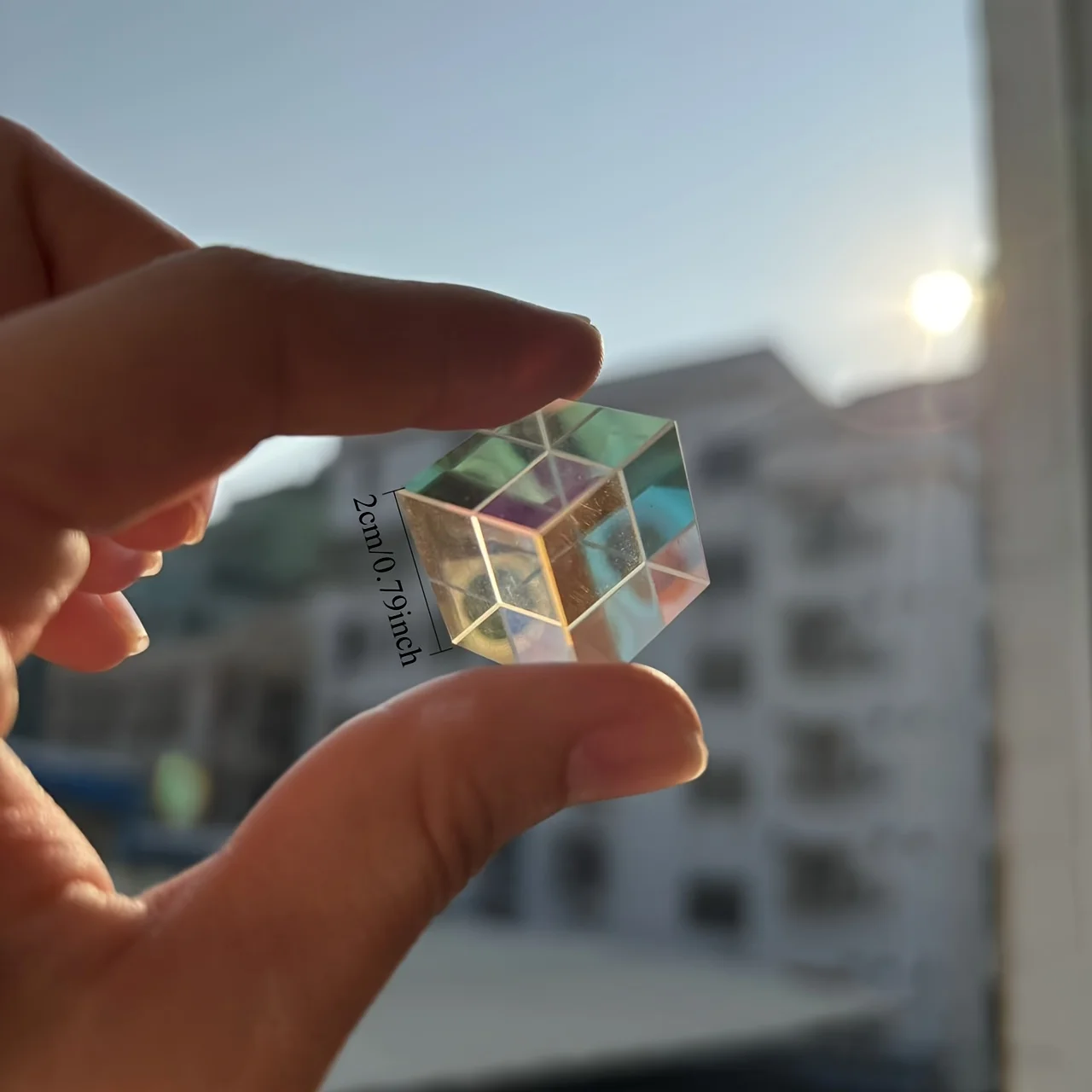 Optical glass X-Cube two-color cube RGB combination beam splitter prism educational gift classroom physics educational toy physics experimental equipment