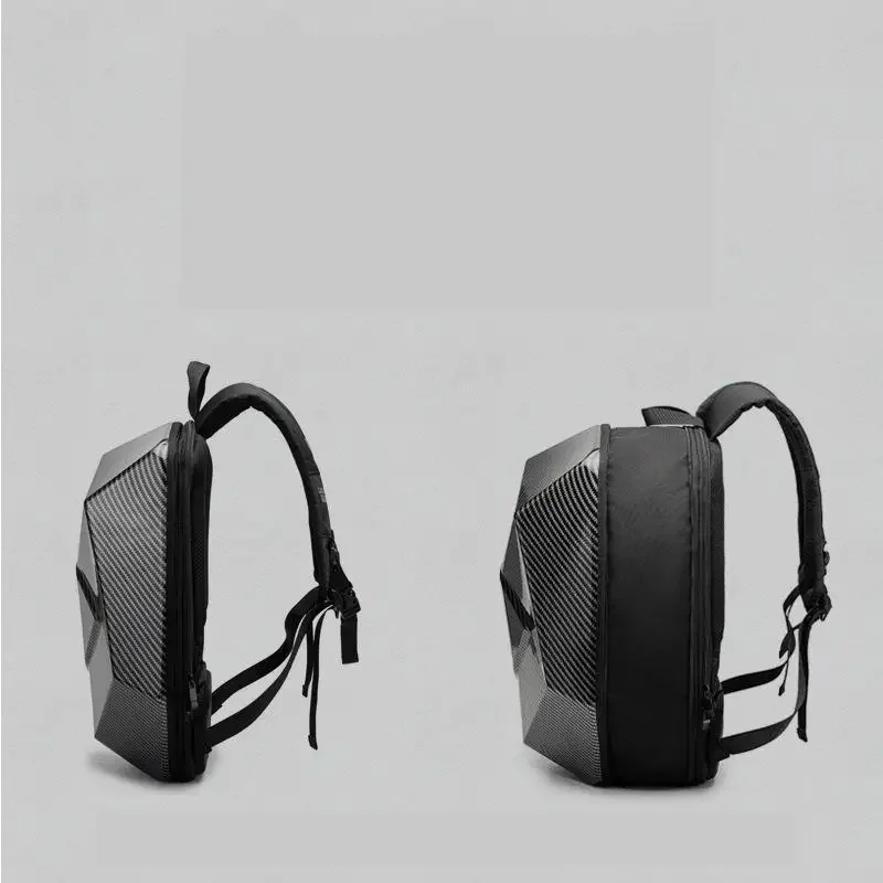 Motorcycle Rider Hard Shell Backpack Men Backpack  Oversized Easy Waterproof Riding Equipment Motorcycle Carbon Fiber Helmet Bag 2