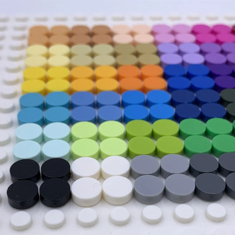 200 pz/lotto Piastrella 1x1 Rotondo Speciale Mattoni Building Block Piccole Particelle Bulk Mattoni Parti Giocattolo Fai Da Te  26