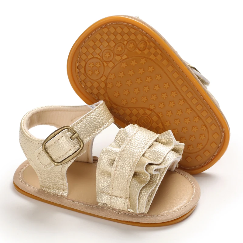 Baby Walking Shoes Golden Baby First Walkers Shoes Gold Princess Shoes Comfortable Soft Soled Non Slip Walking Shoes Pre-Walkers