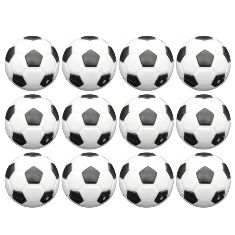 Tabletop Soccer Game 12Pcs Table Soccer Foosballs Replacements Foosballs Table Ball Enduring Tabletop Game Small Football Soccer Ball