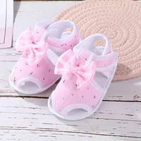 Children Sandals First Walker Fashion Breathable Holow Out Sandals Baby Girls Boys Soft Sole Shoes Summer Sweet Lace Bow Shoes 5