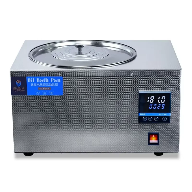Laboratory digital display constant temperature single hole oil bath pot stainless steel oil bath pot can be timed