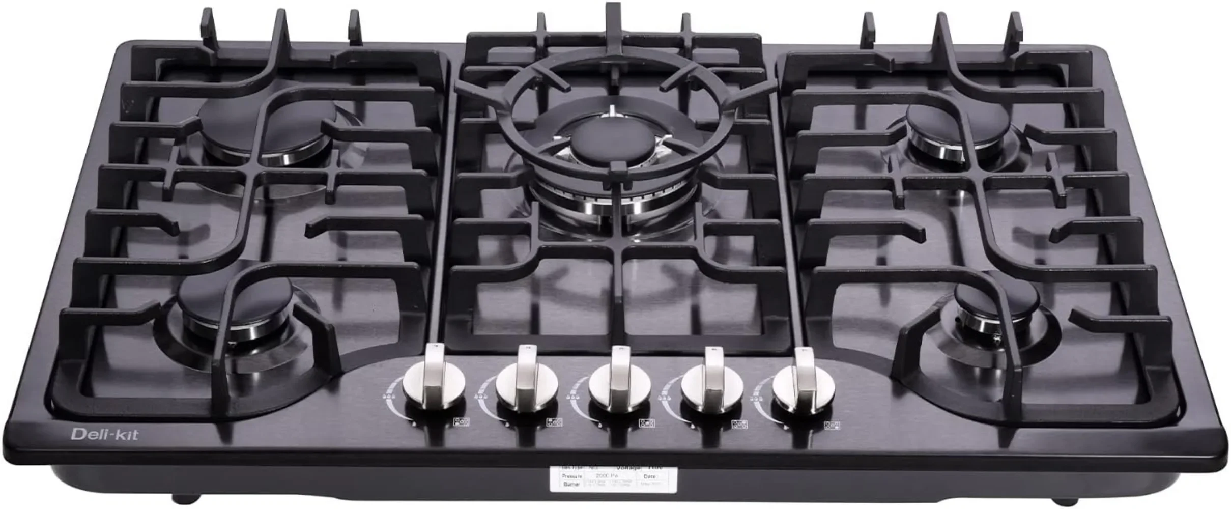 30 Inch LPG/NG Gas Cooktop Dual Fuel 5 Sealed Brass Burner Stainless Steel Hob 110V AC pulse Ignition Stainless Steel 2