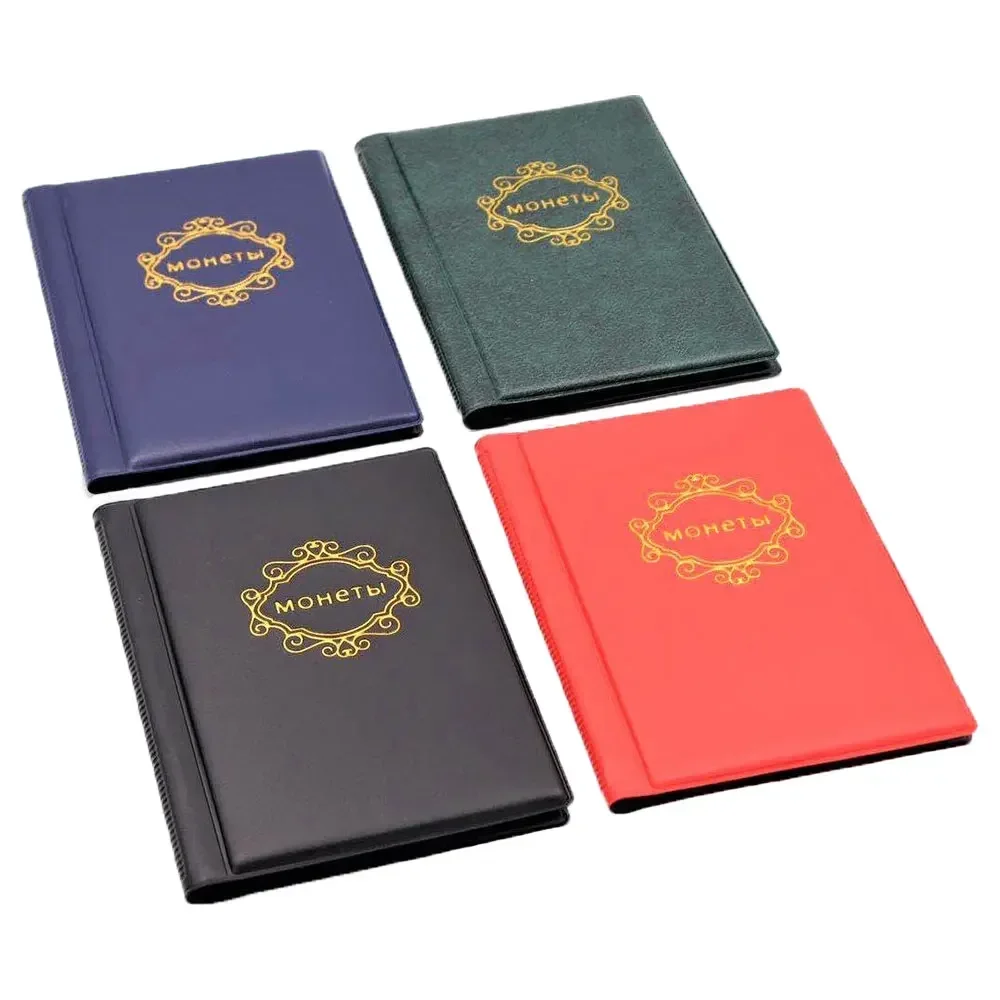 PU Leather Coin Album 10 Pages 120 Pockets Coin Album for Coins Pockets Commemorative Coin,medallions Badges Collection Book coins collection album,coin collection album