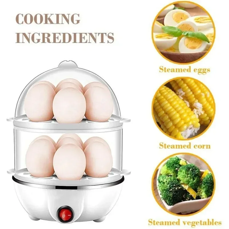Egg Cooker Double Egg Poacher Multi-function Automatic Power Off Steamer Home Nutrition Breakfast Machine Kitchen Utensils egg cooker,electric egg cooker