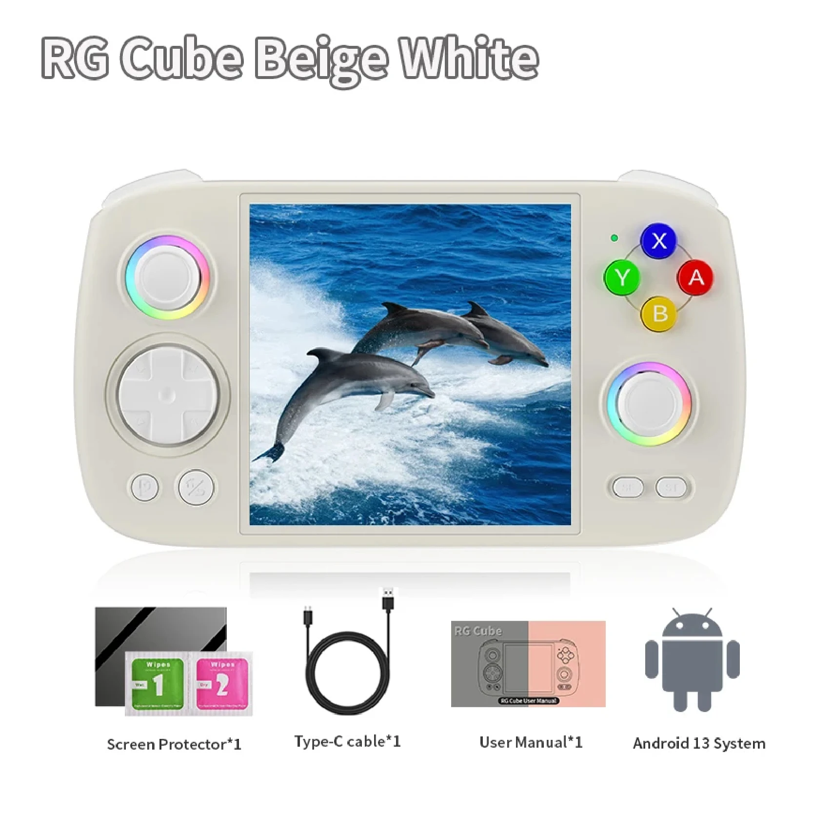美品 Anbernic RG Cube 128GB ホワイトベージュ おまけ付き 美品 Anbernic RG Cube 128GB ホワイトベージュ おまけ付き