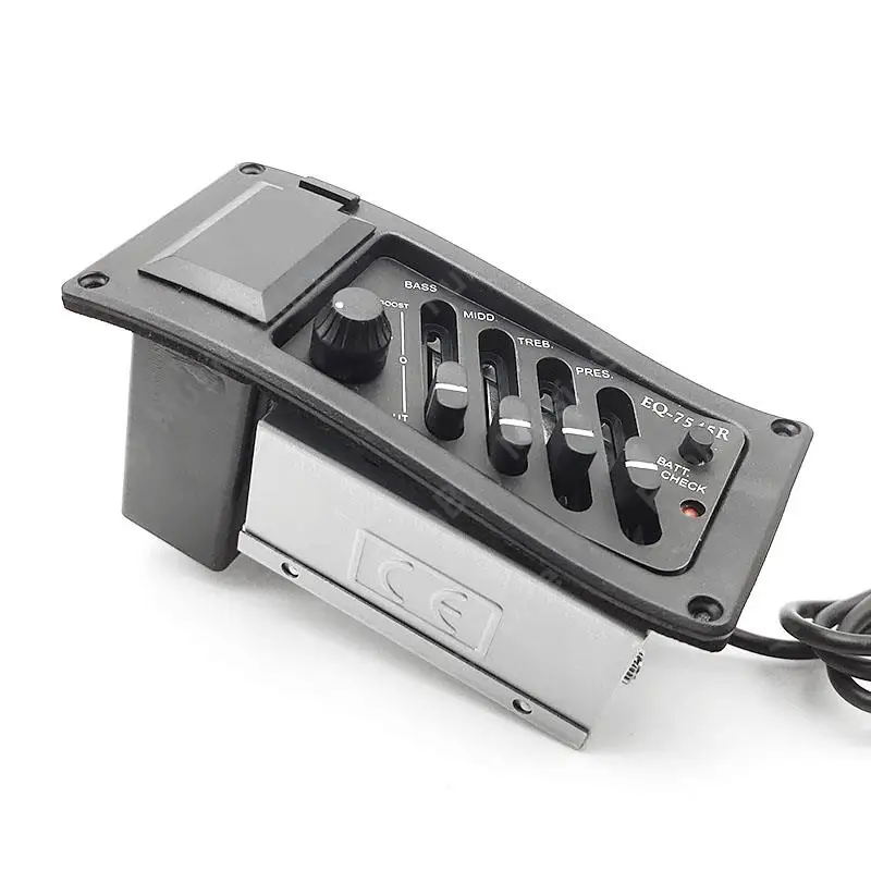 EQ-7545R 어쿠스틱 기타 EQ 피에조 픽업 프리 앰프 4 밴드 어쿠스틱 기타 기타 피에조 픽업