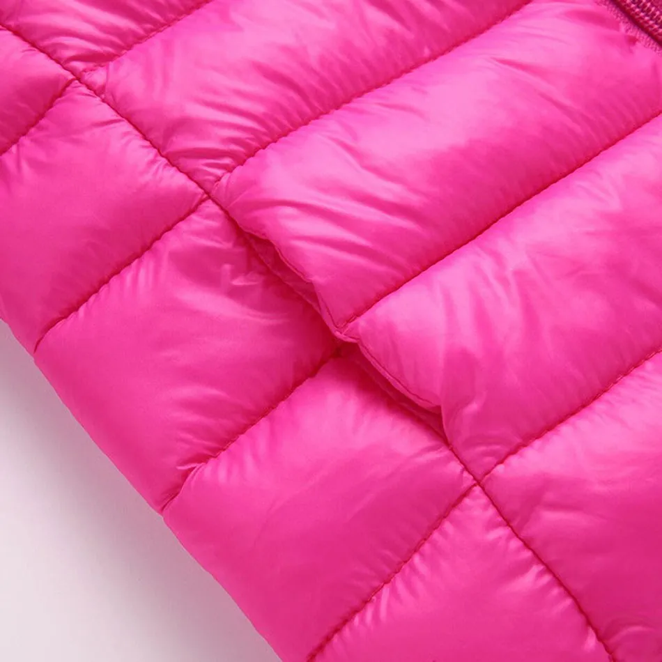 Teens Tops Teenager Winter Outerwear Boy Girl Hooded Cotton Padded Snowsuit Children Candy Color Light Coat 2023 Puf