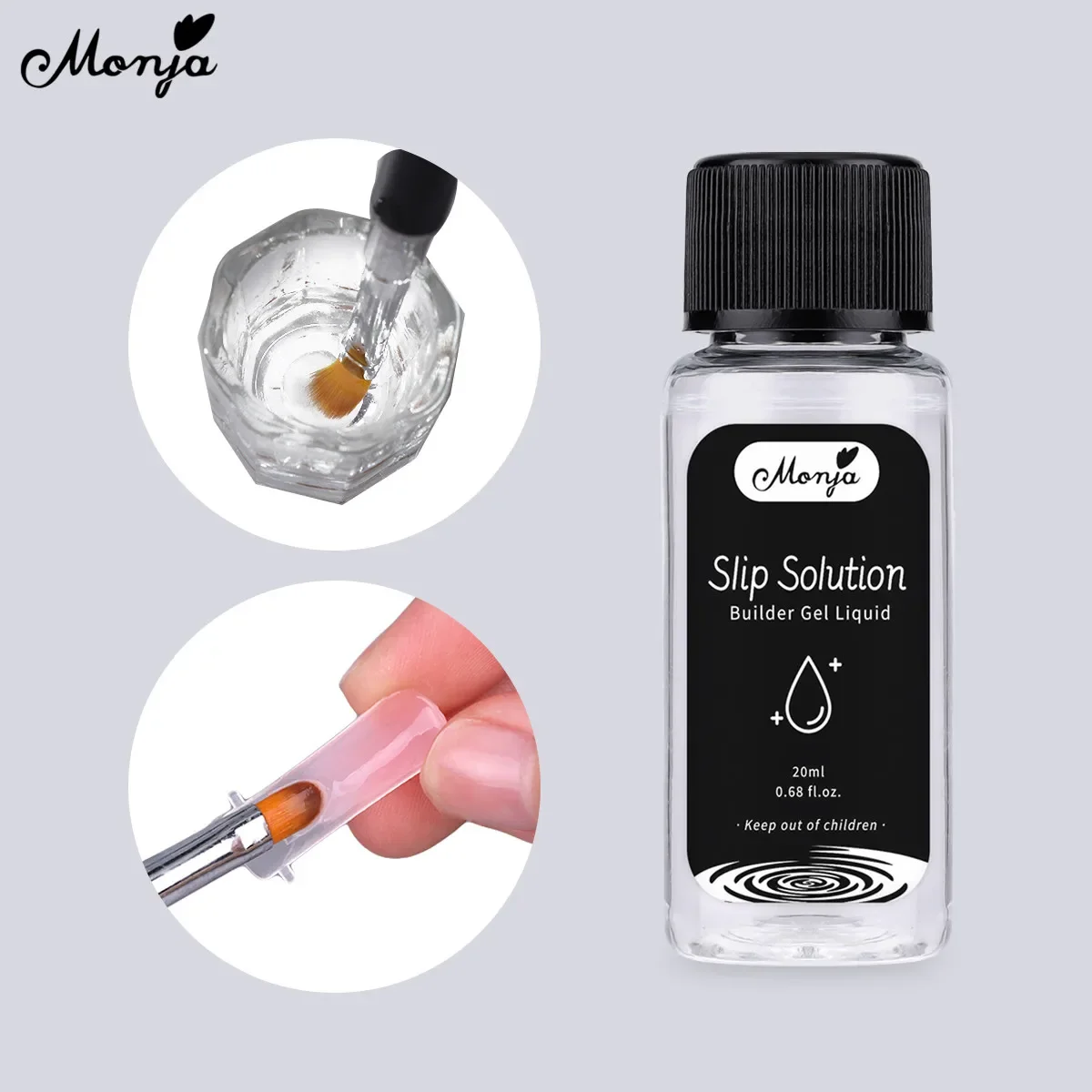 Nail Enhancement Slip Solution for Acrylic UV Building Gel Soak Off Poly Quick Extension Liquid DIY Manicure Tool 20ml Nail Acrylic Liquid Manicure Tools Nail Tools