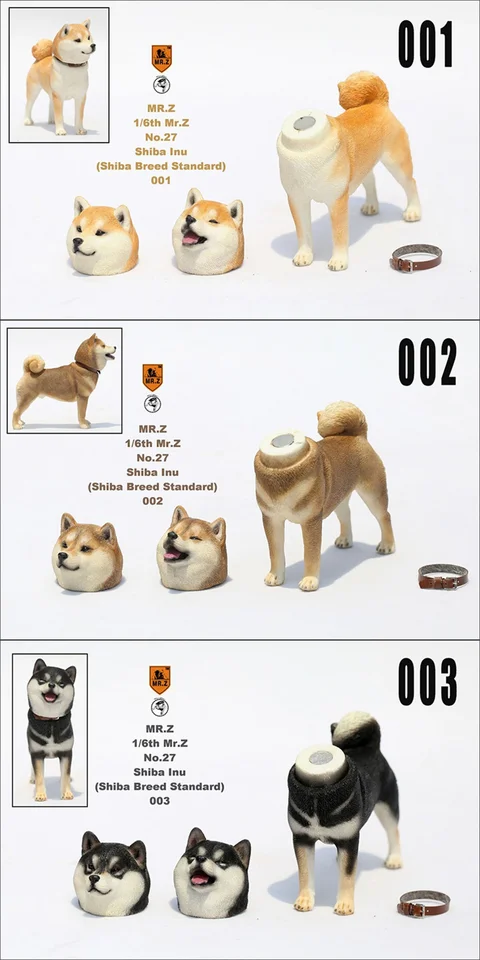 JXK Studio 1:6 Cute Shiba Inu Dog Pet Animal Model Figure