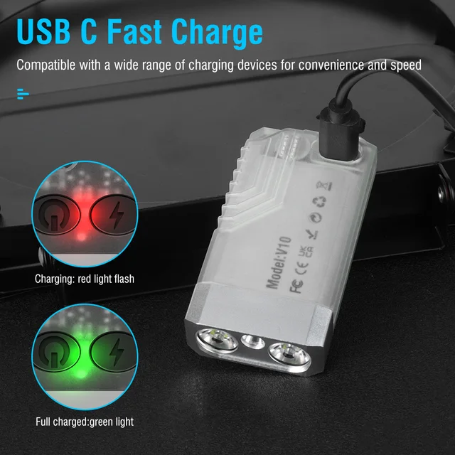 BORUiT V10 EDC Keychain Flashlight Portable Mini Torch Type-C Rechargeable Work Light With Magnet UV Beep Camping Pocket Lantern 5