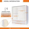 Bathtub Sliding Doors, Semi-Frameless Bypass Tub Doors, 56-60 inch W x 56 inch Height, 1/4 inch Tempered Safety Glass, Brushed 2
