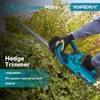 YOFIDRA 2000W Electric Hedge Trimmer Lawn Mower Cordless Household Garden  Shrub Weeding Pruning Tools For Makita 18V Battery 6