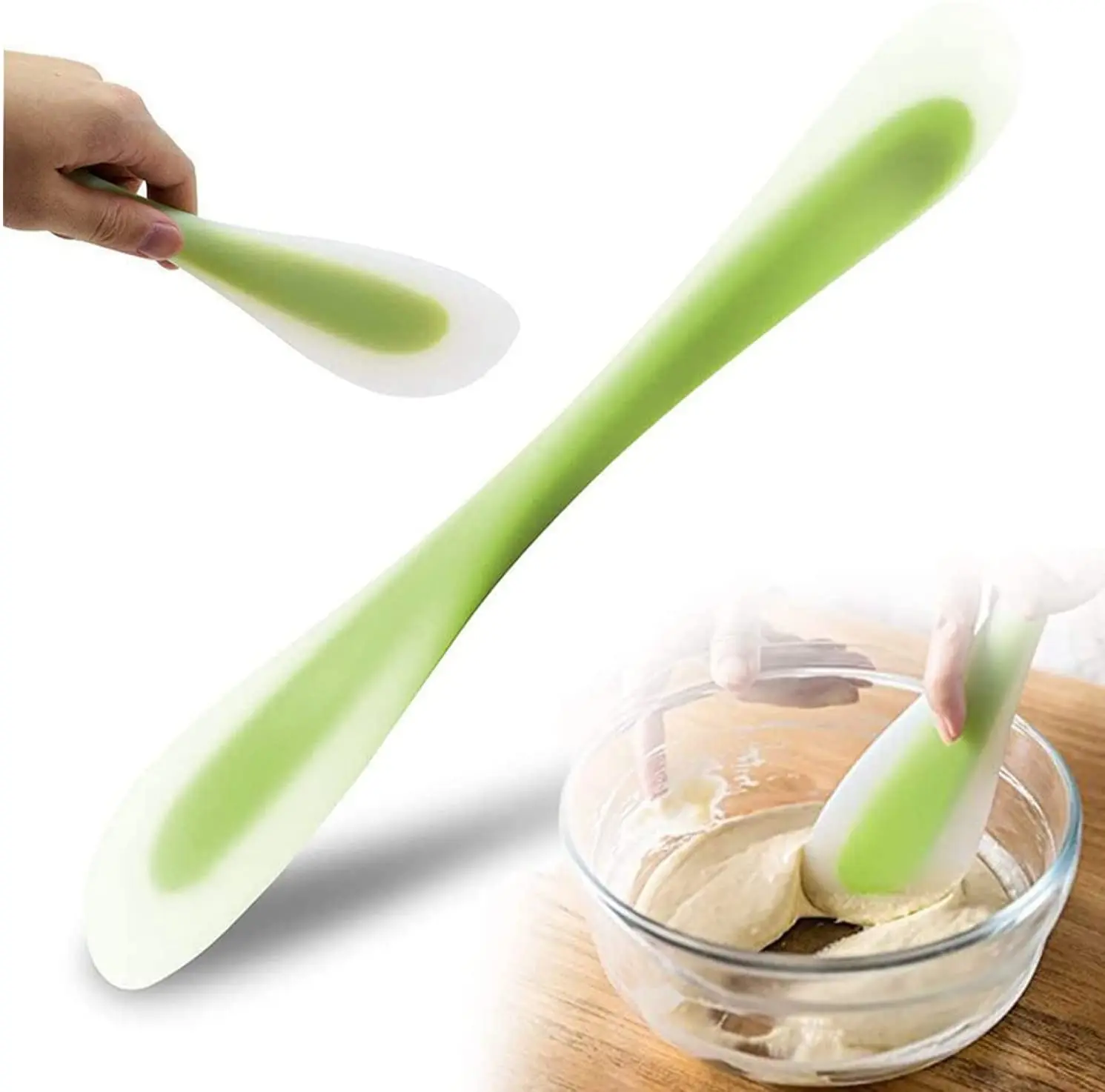 1 piece Double headed Silicone Scraper + Scoop Versatile Scraper Baking