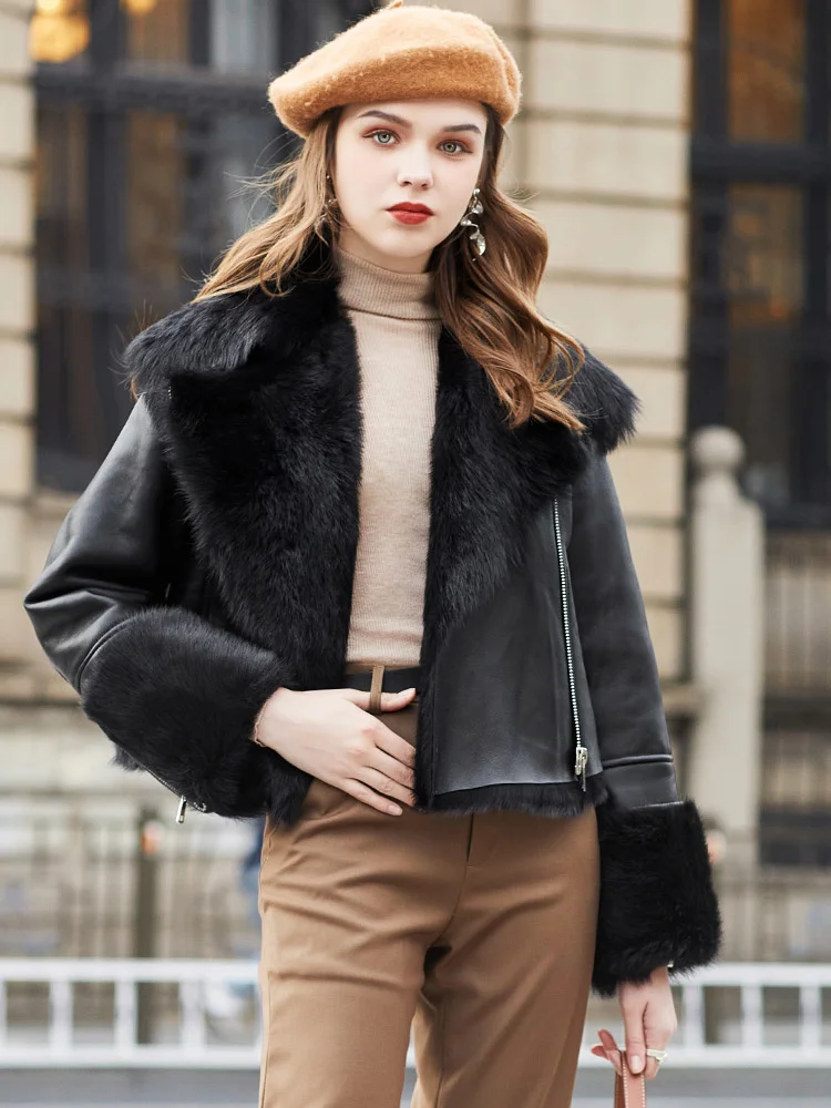 

Женская короткая шуба из овечьего меха Patty's Fashion 2023