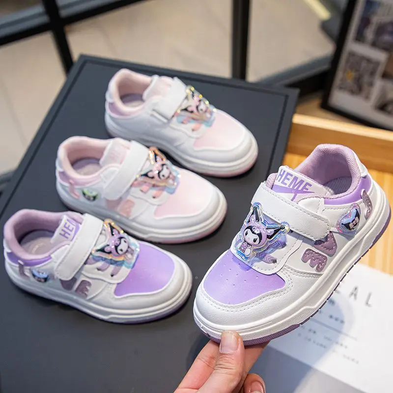 

Sanrio Kawaii Kuromi Anime Ins Fashion Children Board Shoes Cute Cartoon Boys Girls Casual Sneakers Lovely Gifts for Kids