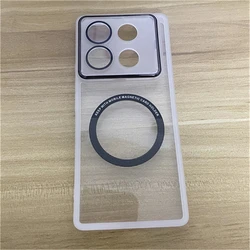 Magnetic Soft Silicone Clear MagSafe Case with Camera Protection and Bumper - Infinix Note 40 5G (WHITE)
