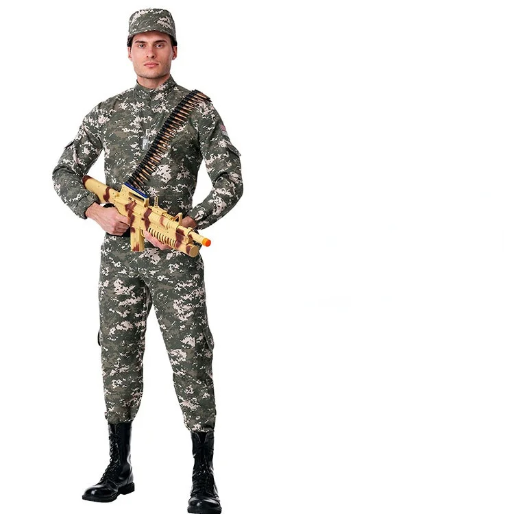 Halloween Cosplay Military Uniform For Aldult  Kids Training Suit Boy Special Force Combat Jacket Pants Army Set Soldier Clothes