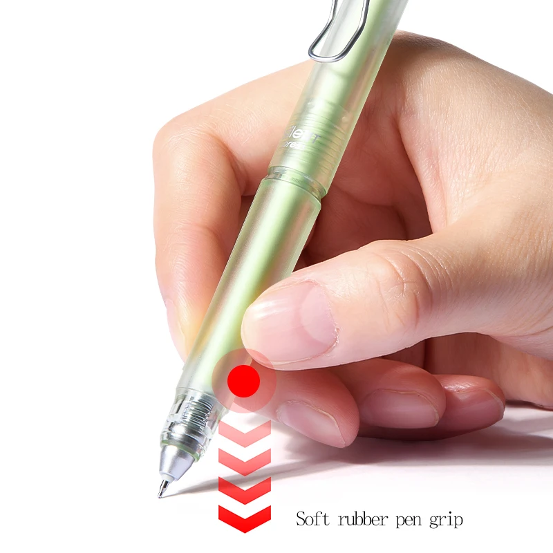 M&G Erasable Gel Pen, Silent Design, Soft Rubber Grip, Refillable Cartridge, Crystal Blue, Ideal for Students and Office U