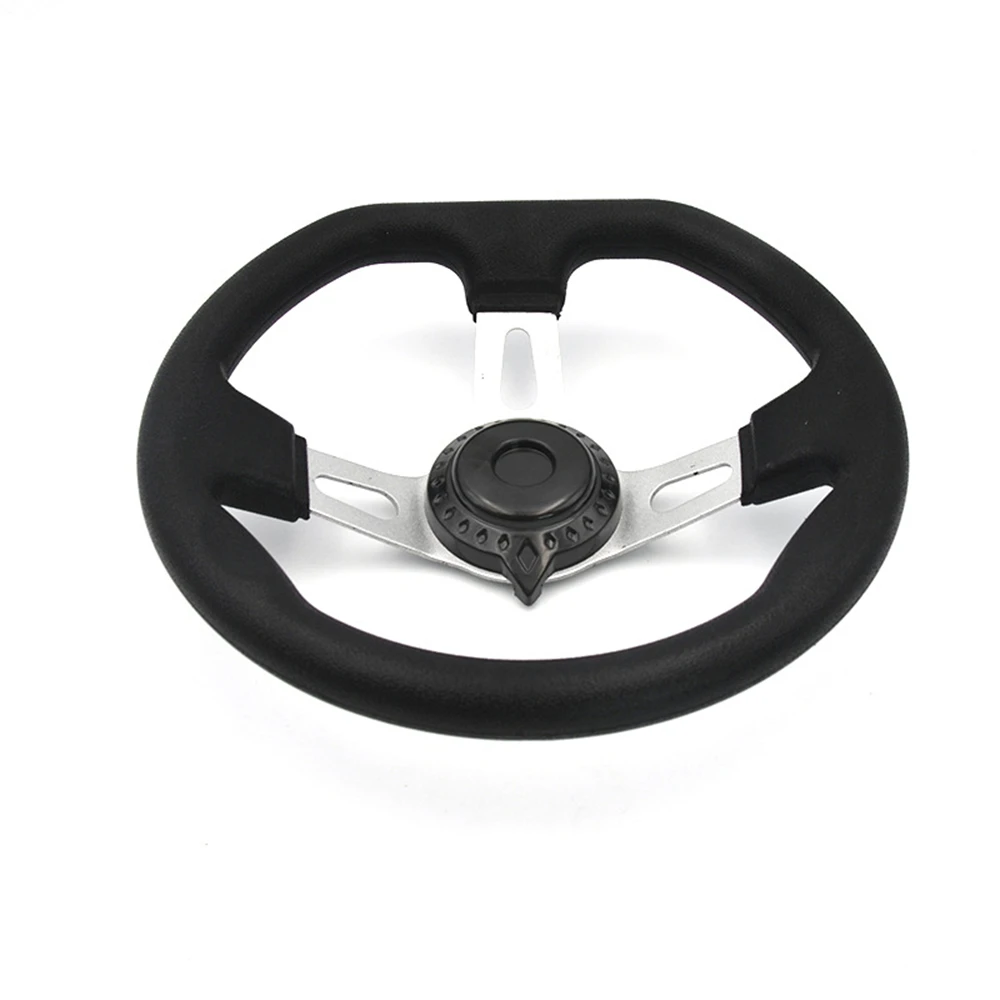 Off-Road Kart Steering Wheel 270mm 3 Spokes Vehicle PU Foam Interior Steering Wheel Universal for ATV Go Kart applicable to sany heavy truck steering wheel drive shaft commercial vehicle tractor