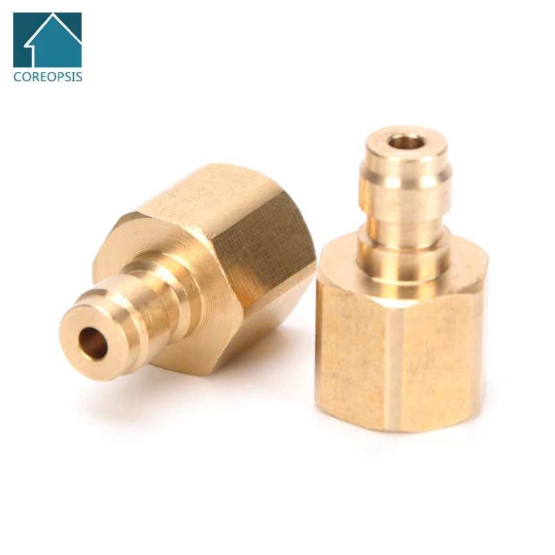 2pcs 1/8BSPP 1/8NPT M10x1 Thread Copper Quick Coupler Connector Fittings Air Refilling Adapter 8MM Quick Plug Socket Air Pumps air pump parts quick connect fittings refrigerator fittings refrigeration tool adapter