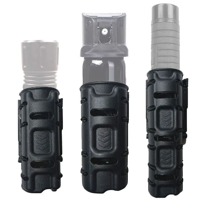 

Military Spray Pouch Holder Flashlight Pouch Baton Holster Molle Belt Clip 360 Degree Rotation Police Self Defense Tool Holder