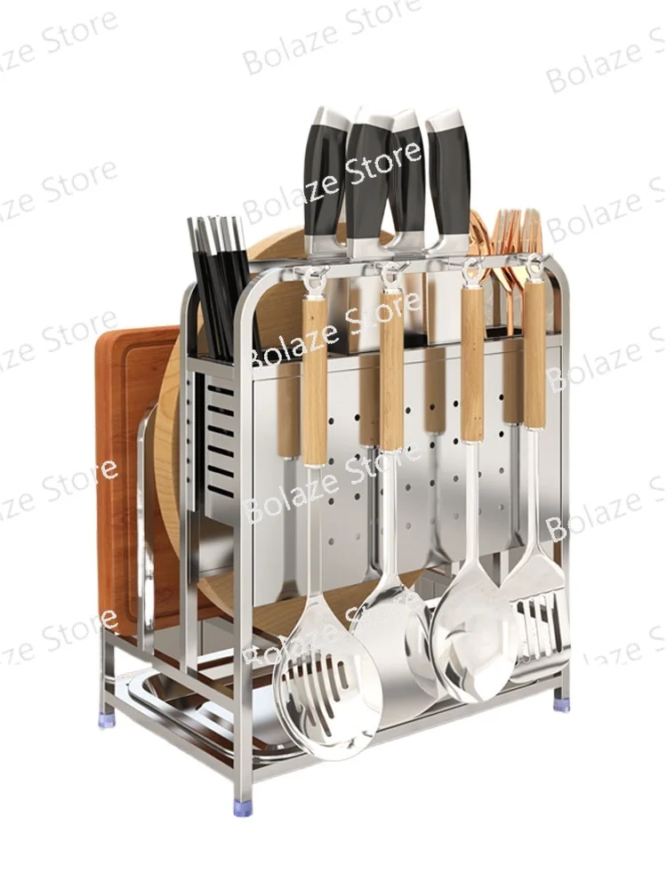 

304 Stainless Steel Kitchen Knife Holder, Shelf Shelf, Cutting Board Stand