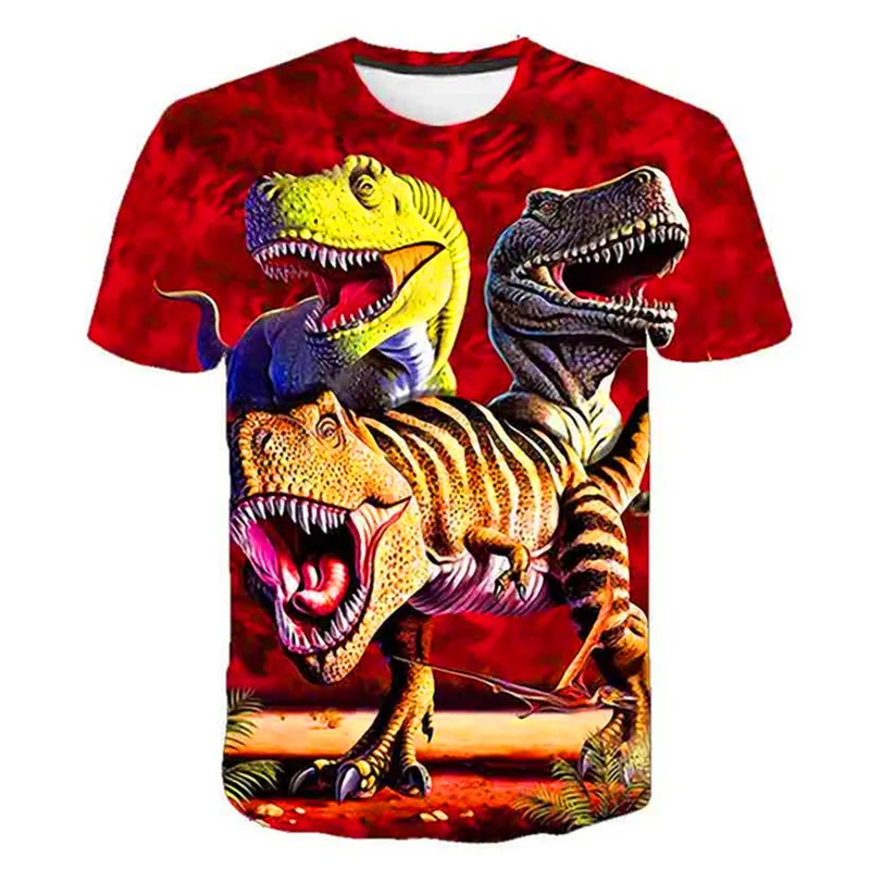 Jurassic World Dominion T Shirt Child Dinosaur Printed 3D Print T-Shirt Casual Top Jurassic World Tee Bambini Boy Girl Clothes