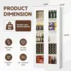 Display Cabinet with Glass Doors,67-inch Curio Cabinets with 4 Adjustable Shelves,Tempered Glass Cabinet Display Case for Home 3