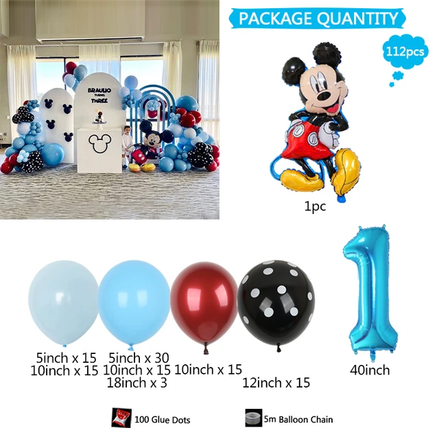 Mickey Mouse Birthday Party Decorations Kids Boy  Mickey Mouse Baby Shower  Balloon - Ballons & Accessories - Aliexpress