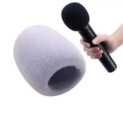 9Pcs Mic Protector Gray Replacement Windscreen Cap Sponge Covers Windshield Covers For Headset Microphone Meeting Mic Cover Cap