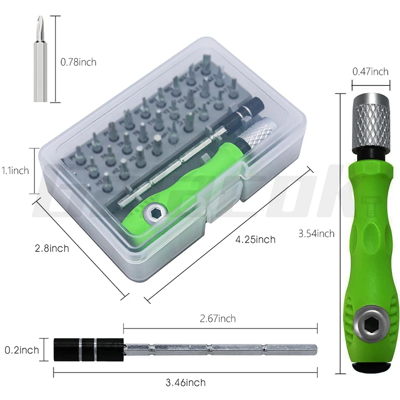 Screwdriver Set 32 in 1 Multifunctional Screwdriver Set Mini Small Screwdriver Torx Phillips Magnetic Screw Driver Bit Portable Repair Tool Kit