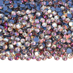 Oleeya Glitter Hotfix Rhinestones - 1440pcs Crystal Pack for DIY Nail Art Accessories (Sakura pink)