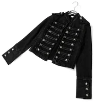 Streetwear Casual Loose Button Split Short Denim Jacket Women Fashion Spring Autumn 2026 Stand Collar Long Sleeve Jean Jacket - Image 4