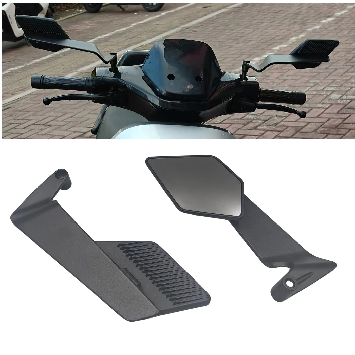 Adjustable Rotation Motorcycle Side Rearview Mirrors for YAMAHA MT07 MT09 Kawasaki Z900 Z750 Z125 DUKE 990 - Cycling Accessories