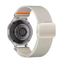 Universal Nylon Magnetic Watch Strap Bracelet, 20mm & 22mm for 22mm Width (Beige)