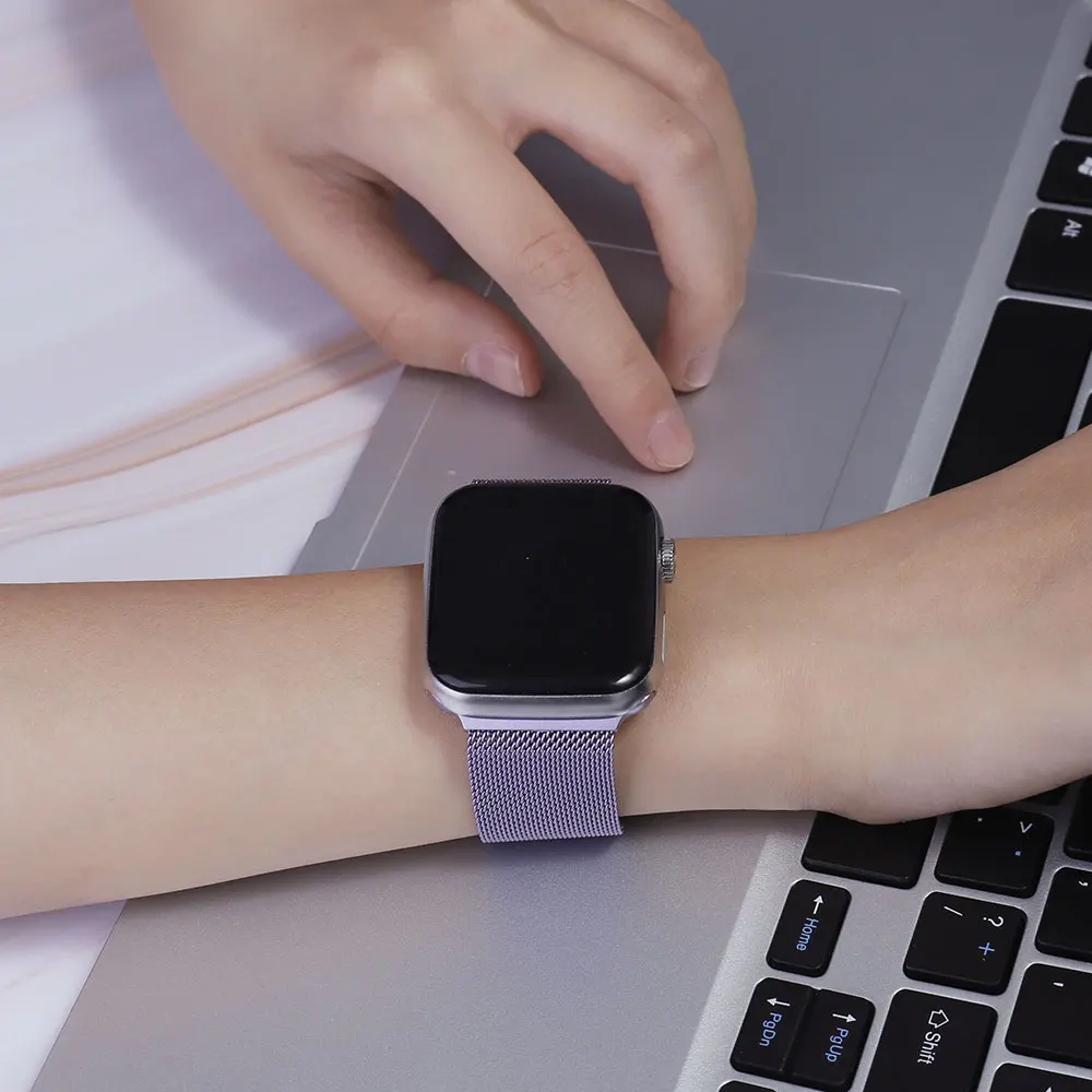 Metal Strap Milanes loop apple watch band 44mm 45mm 41mm 42mm 40mm 38mm magnetic stainless steel correa bracelet iwatch se 73456 Metal Strap Milanes loop apple watch band 44mm 45mm 41mm 42mm 40mm 38mm magnetic stainless steel correa bracelet iwatch se 73456
