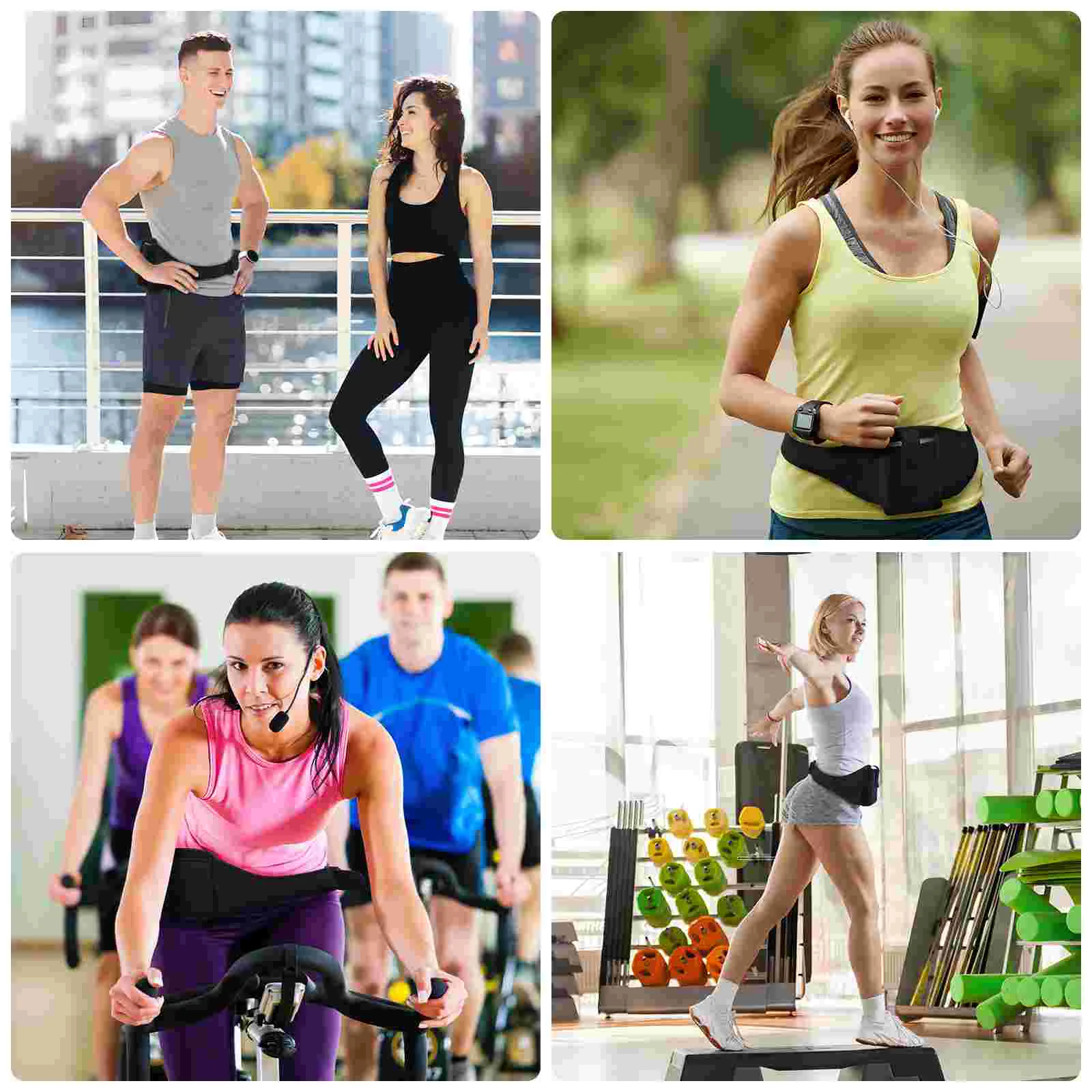 Fitness Belt Mic Tune Waist Microphone Carrying Bag Fanny Pack For Gym Diving Cloth Trainer Carrier Running Storage