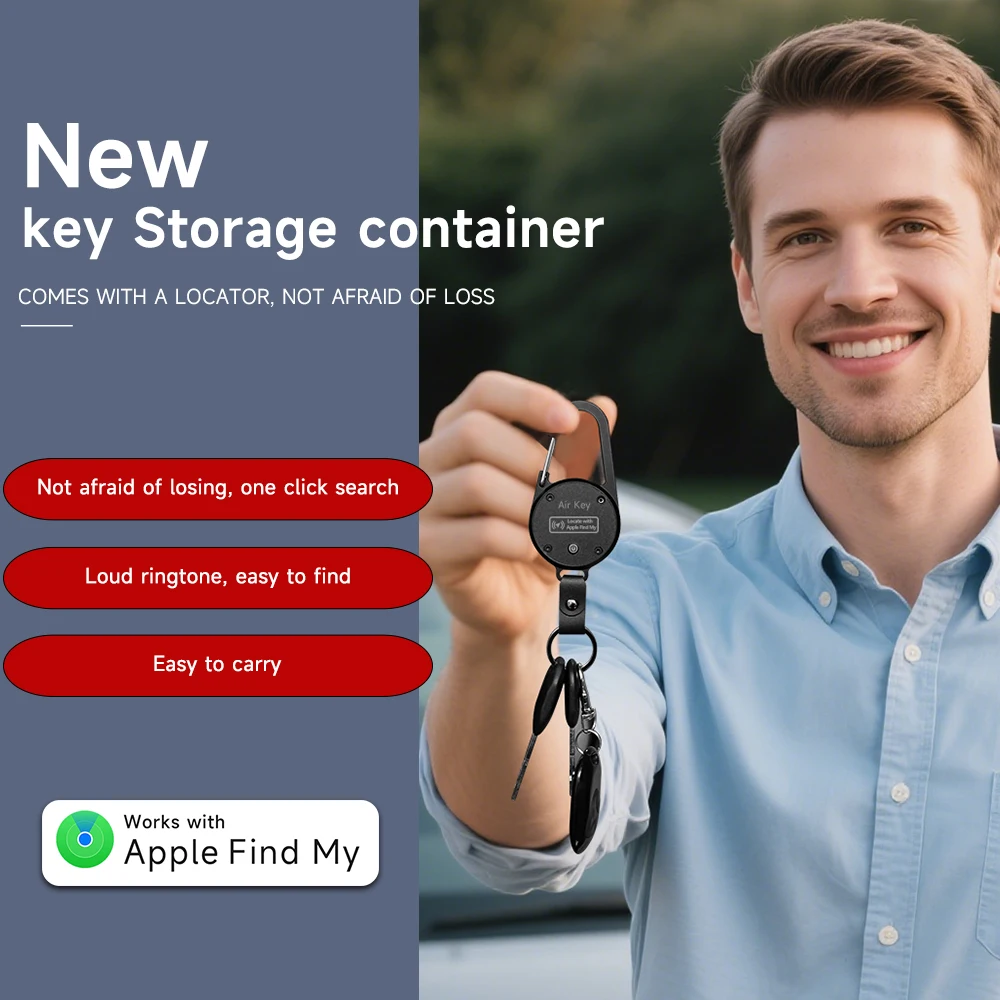 Men's Heavy Duty Keychain with Key Finder and Anti-Lost Tracker