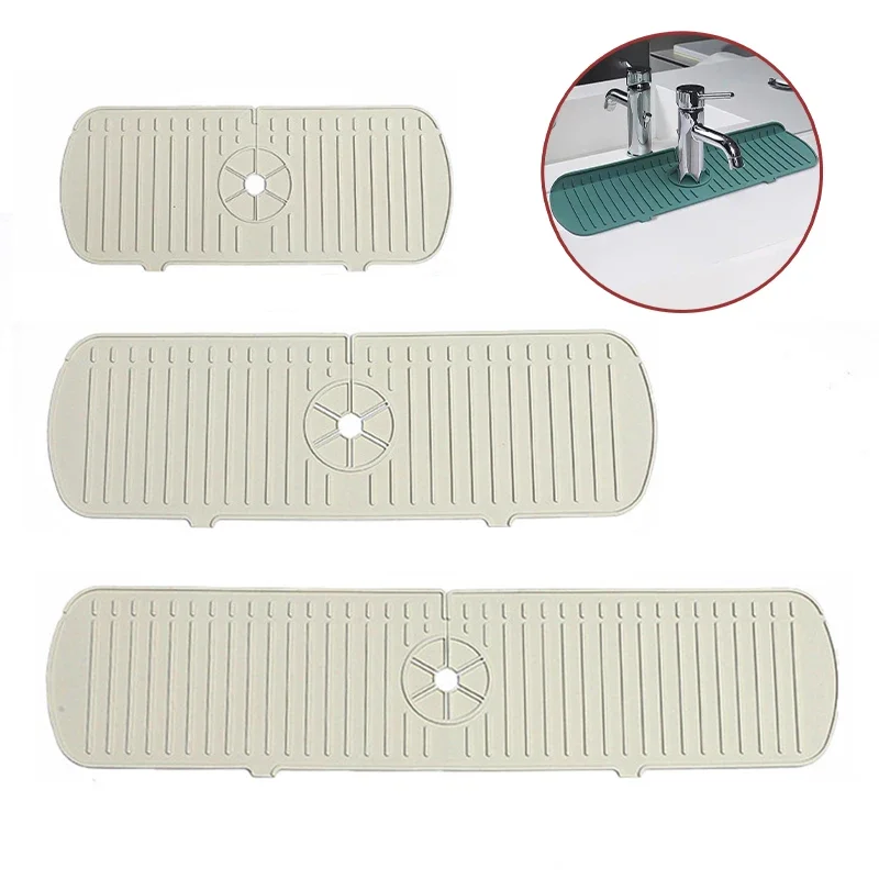 Kitchen Faucet Splash Pad kitchen splatter screen kitchen splash guard kitchen sink pad kitchen faucet pad Silicone Sink Faucet Splash Guard Mat Sponge Drain Anti Slip Rack for Bathroom Kitchenware Storage