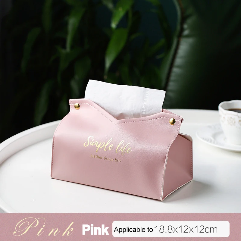 Tissue Box 1pc Leather Napkin Holder Car Home Living Room Decoration Bedroom Kitchen Desktop Nordic Storage