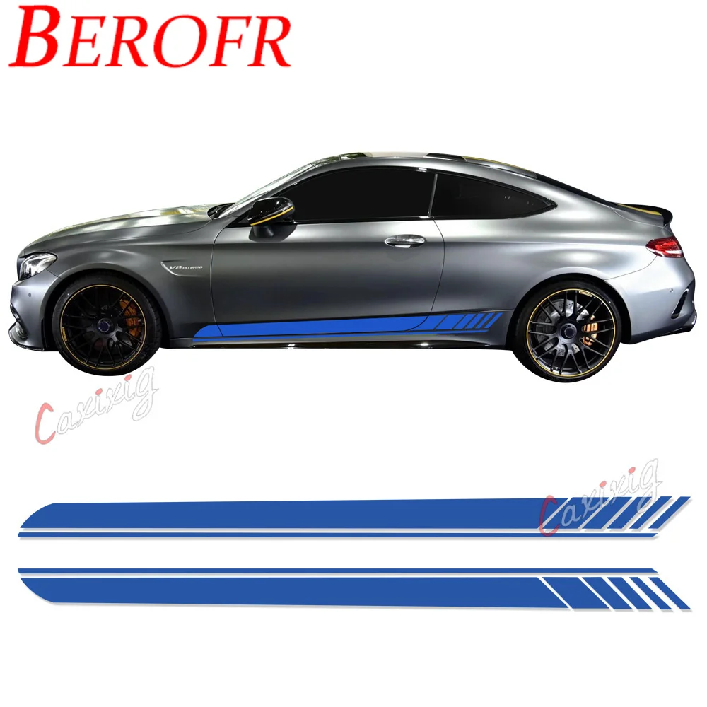 

Наклейки на порог юбки для Mercedes Benz AMG Edition 1 C63 Coupe W205, 2 шт.